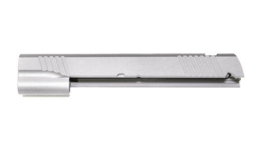 Government Slide  Stainless  ACP Front And Rear Serrations Left