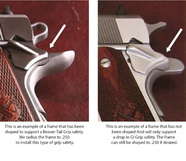 1911 GOVERNMENT FRAME 416R OR 4140 WITH CHECKERED GRIP 1911 Builders