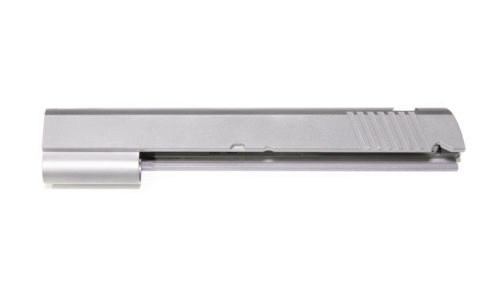 Government Longcover Slide  Stainless  ACP Rear Only Serration Left