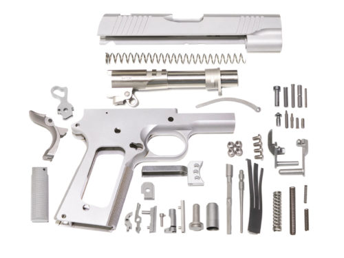 Commander Para Ramped build kit  acp  Checkered Grip Frame  Novak Slide with front rear serrations