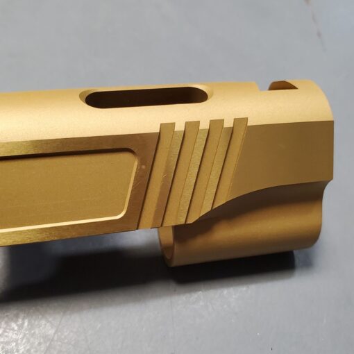TiN 1911 COMMANDER ELIMINATOR PRO CUT SLIDE 9MM 4.25" WITH NOVAK SIGHT CUTS - Image 3