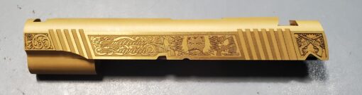 TiN 1911 GOVERNMENT SLIDE 5″ 416 9/38 WITH PANCHO VILLA AND EMILIANO ZAPATA - Image 4