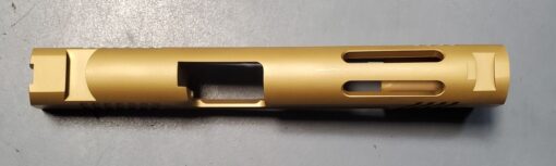 TiN 1911 GOVERNMENT SLIDE 5" 416 STAINLESS 9 ELIMINATOR PRO NOVAK SIGHT CUTS - Image 3